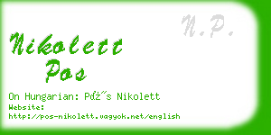 nikolett pos business card